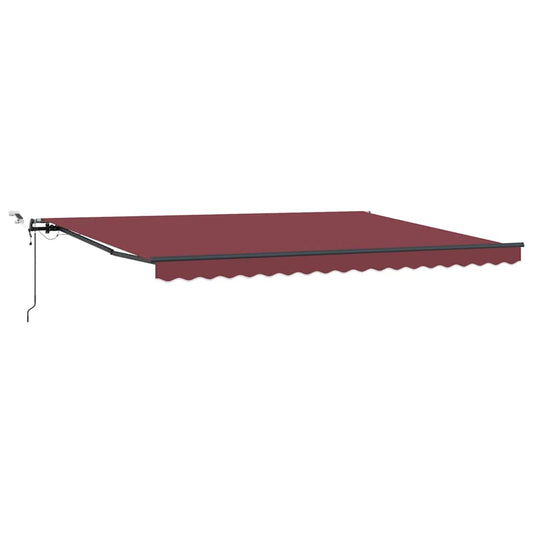 Automatisk uttrekkbar markise med LED brun 450x300 cm