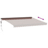 Automatisk uttrekkbar markise med LED brun 450x300 cm