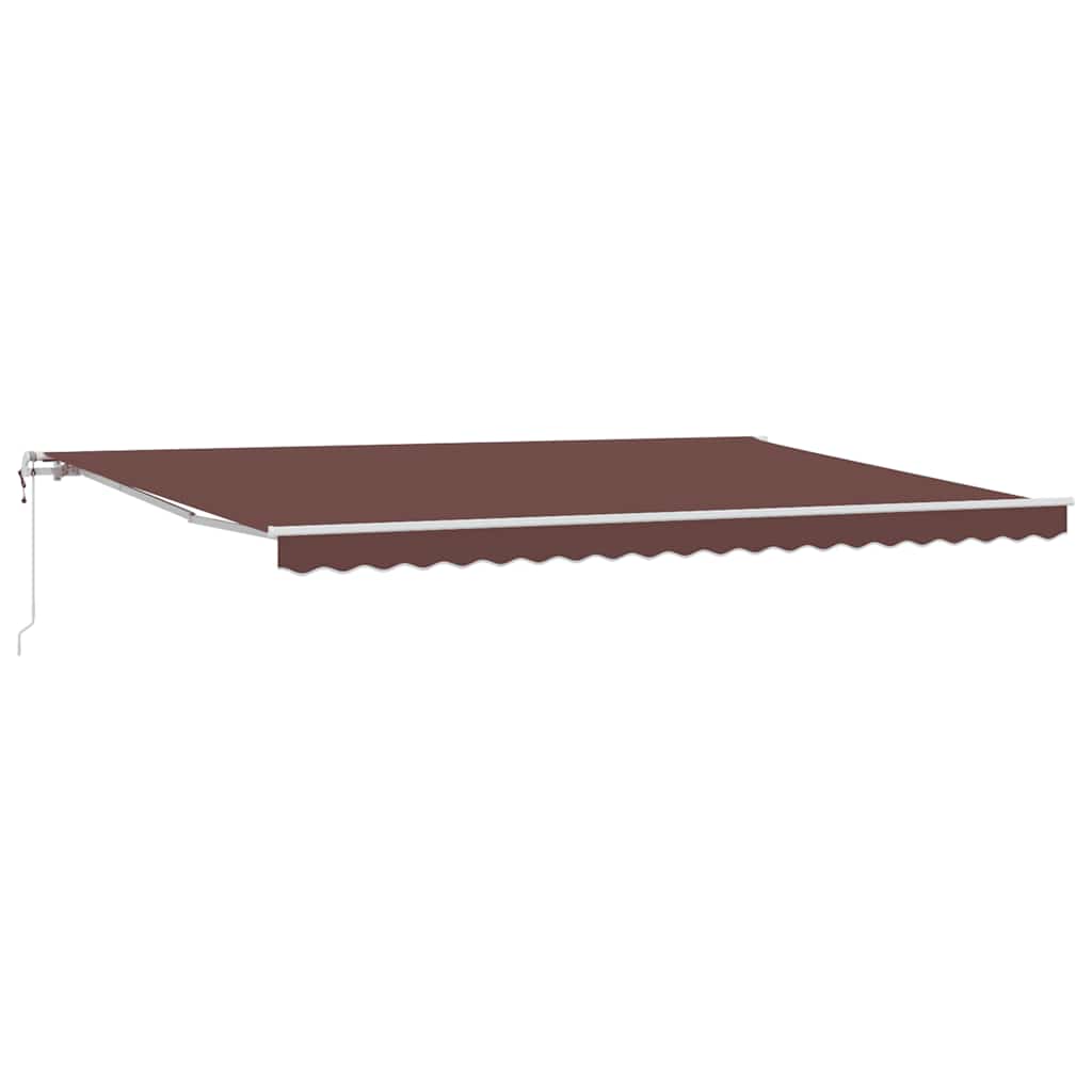 Automatisk uttrekkbar markise brun 500x300 cm