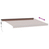 Automatisk uttrekkbar markise med LED brun 500x300 cm