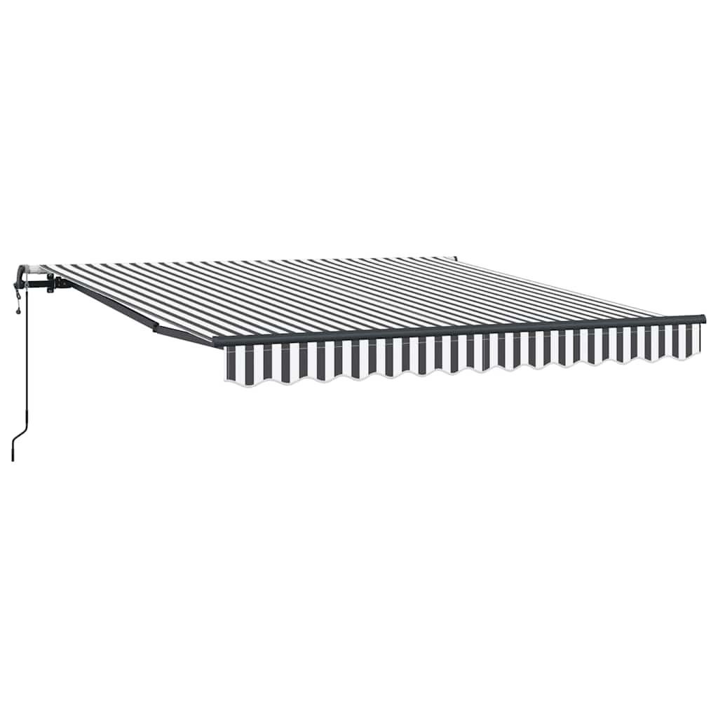 Automatisk uttrekkbart markise antrasitt og hvit 300x250 cm vidaXL