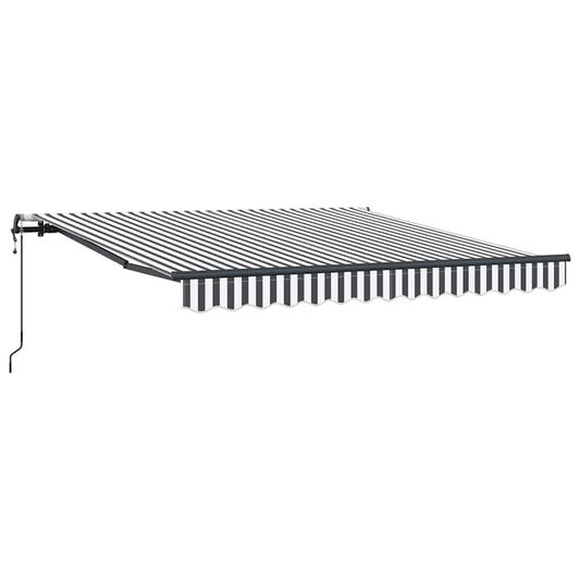 Automatisk uttrekkbart markise antrasitt og hvit 300x250 cm vidaXL