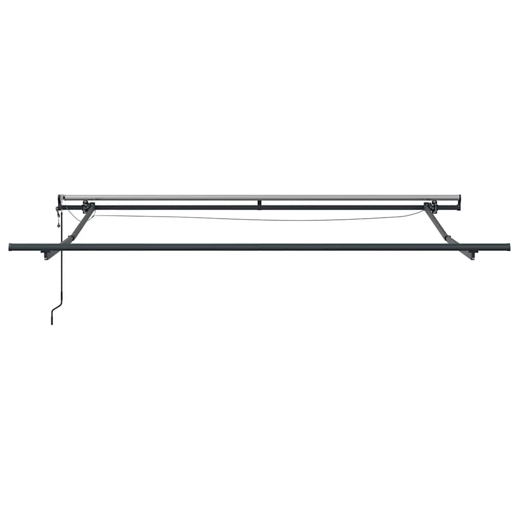 Automatisk uttrekkbar markise LED antrasitt og hvit 300x250 cm vidaXL
