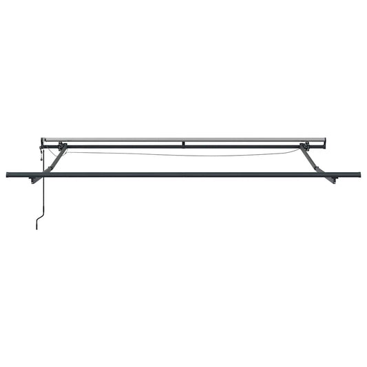 Automatisk uttrekkbar markise LED antrasitt og hvit 300x250 cm vidaXL