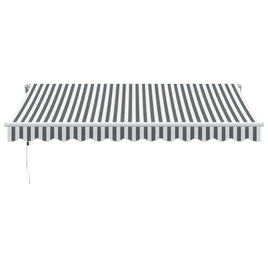 Automatisk uttrekkbar markise antrasitt og hvit 350x250 cm