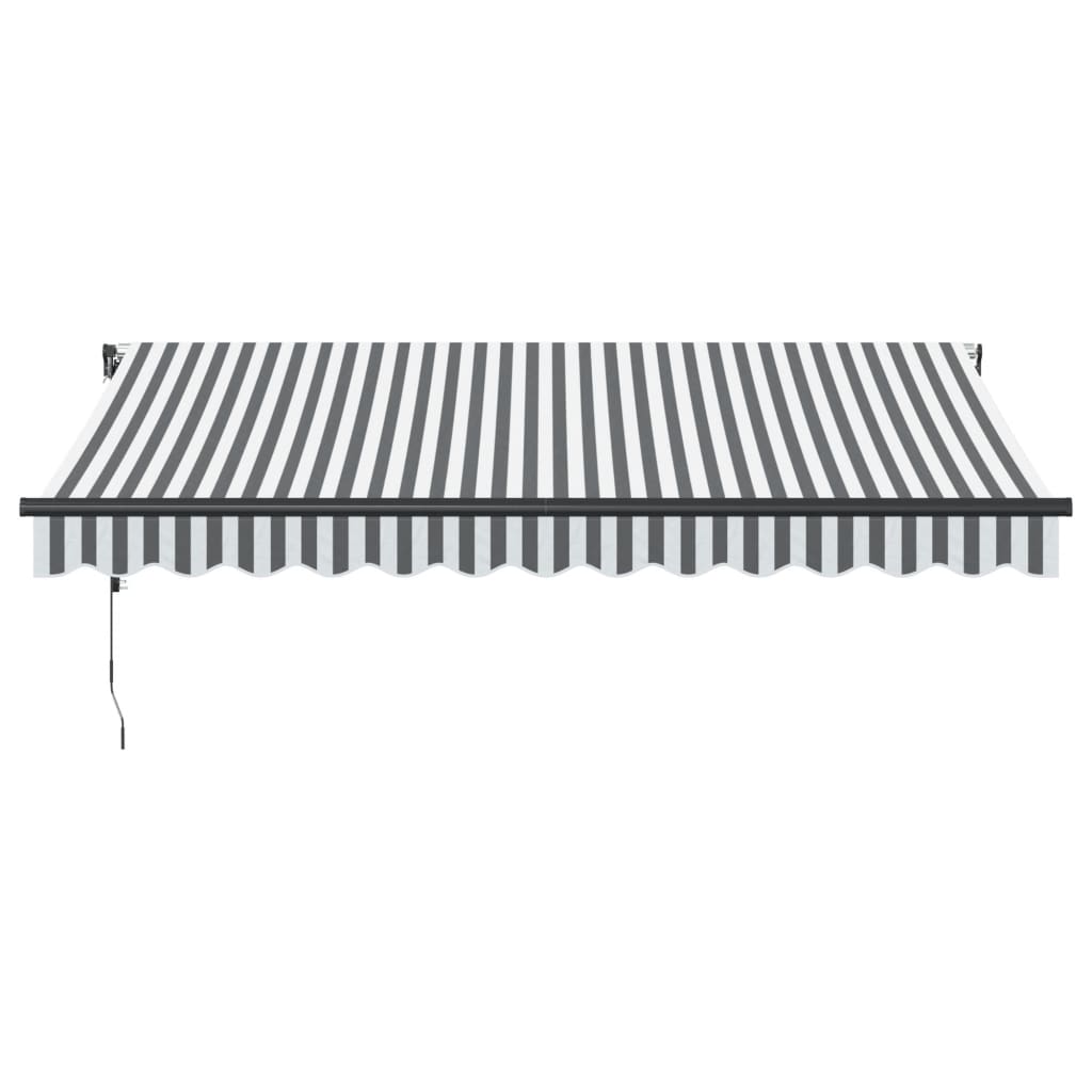 Automatisk uttrekkbar markise antrasitt og hvit 350x250 cm vidaXL