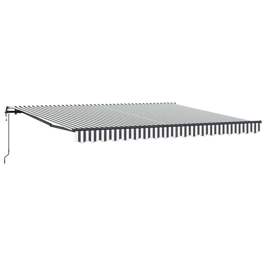 Automatisk uttrekkbart markise antrasitt og hvit 400x300 cm vidaXL