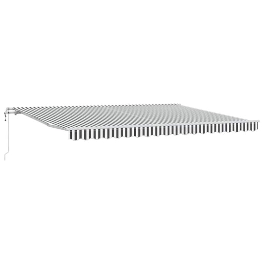 Automatisk uttrekkbar markise antrasitt og hvit 450x300 cm vidaXL