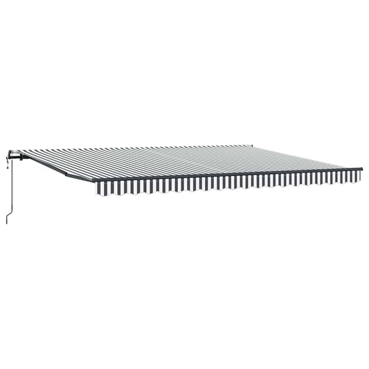 Automatisk uttrekkbar markise antrasitt og hvit 450x300 cm vidaXL