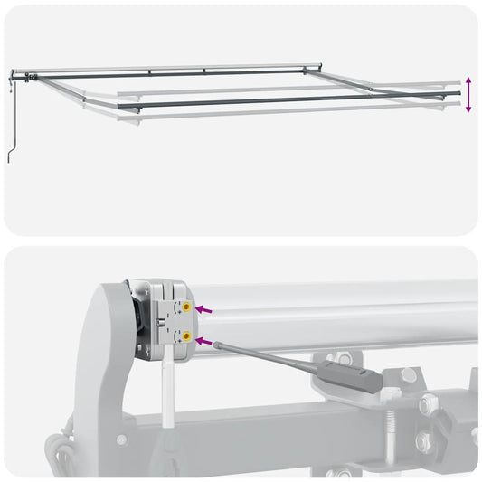 Automatisk uttrekkbar markise antrasitt og hvit 450x300 cm vidaXL