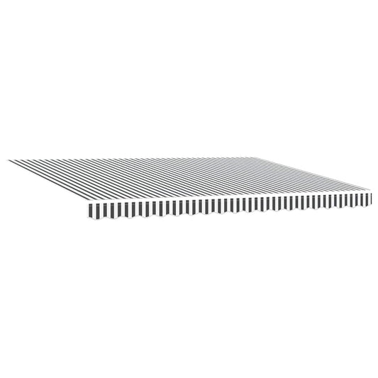 Automatisk uttrekkbar markise LED antrasitt og hvit 450x300 cm vidaXL