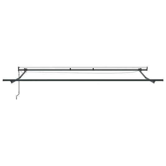 Automatisk uttrekkbar markise LED antrasitt og hvit 450x300 cm vidaXL