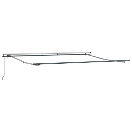Automatisk uttrekkbar markise antrasitt og hvit 500x300 cm
