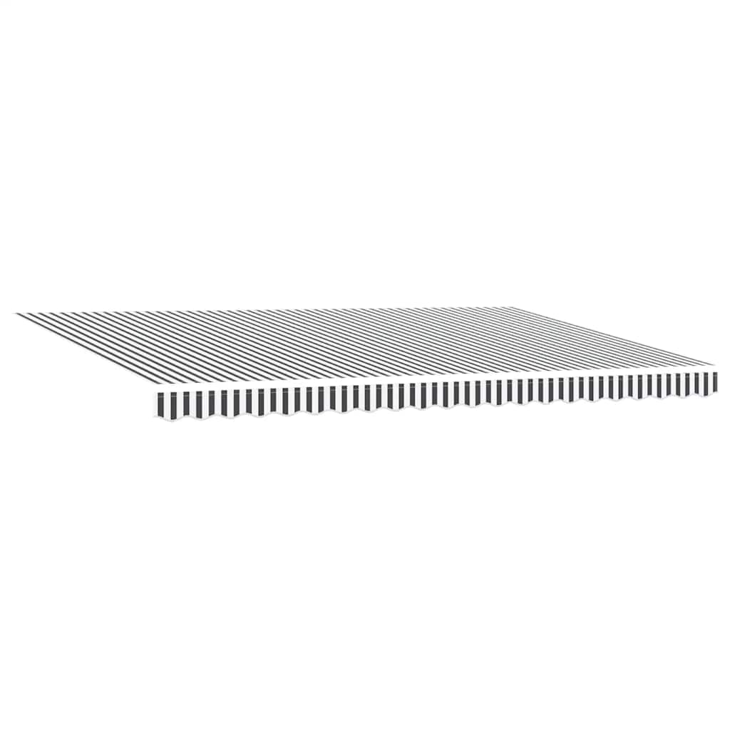 Automatisk uttrekkbar markise LED antrasitt og hvit 500x300 cm