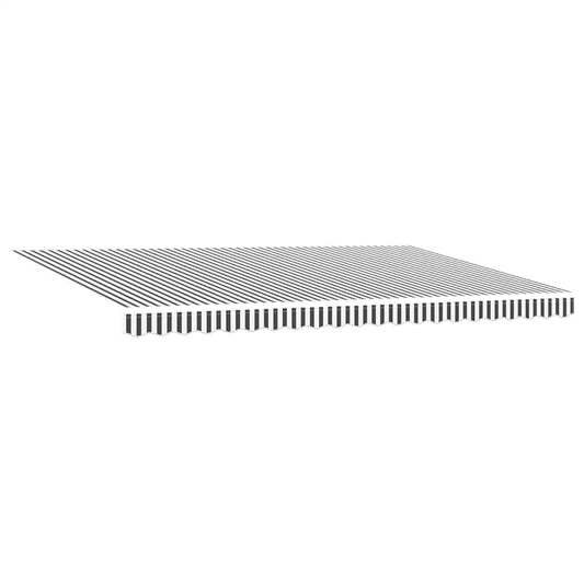 Automatisk uttrekkbar markise LED antrasitt og hvit 500x300 cm