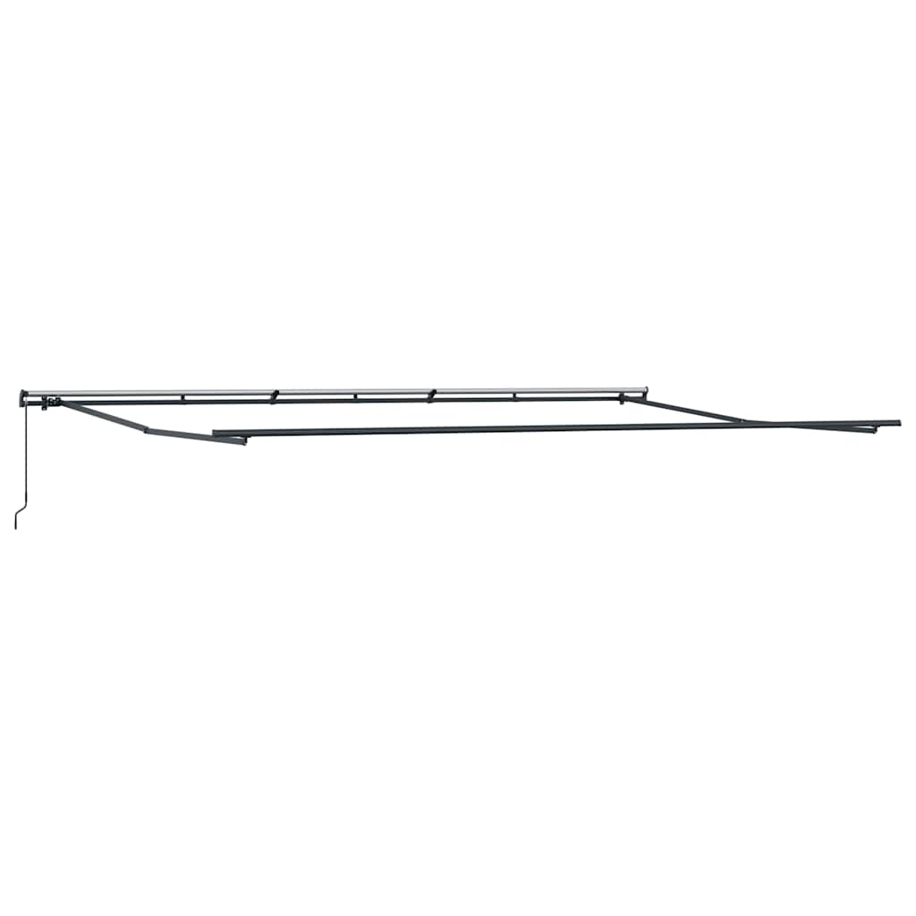Manuell uttrekkbar markise antrasitt og hvit 600x300 cm vidaXL