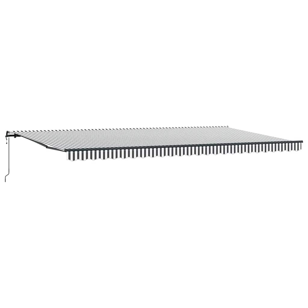 Automatisk uttrekkbar markise antrasitt og hvit 600x300 cm vidaXL