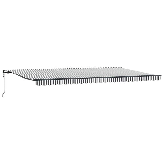 Automatisk uttrekkbar markise antrasitt og hvit 600x300 cm vidaXL