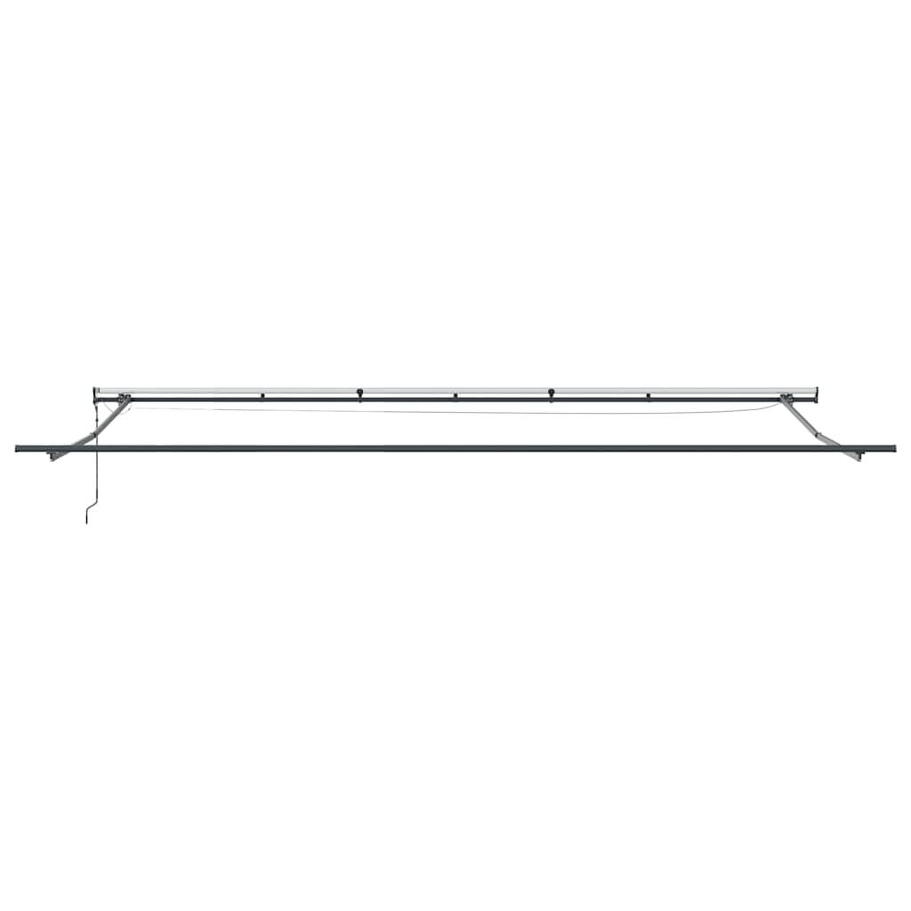 Automatisk uttrekkbar markise LED antrasitt og hvit 600x300 cm vidaXL