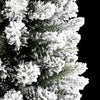 Slankt kunstig juletre med flokket snø 120 cm PVC og PE