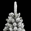 Slankt kunstig juletre med flokket snø 240 cm PVC og PE