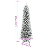 Slankt kunstig juletre med flokket snø 240 cm PVC og PE