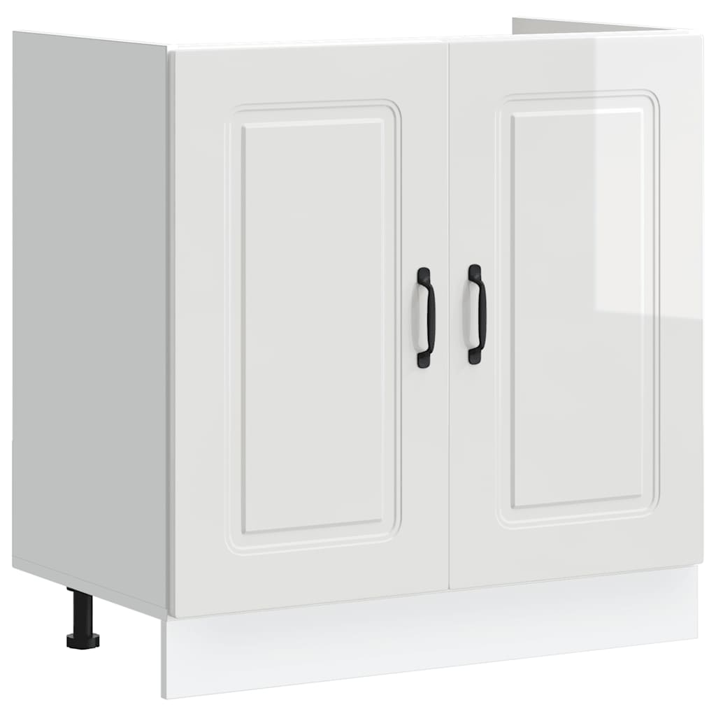Vask underskap Kalmar høyglans hvit 80x46x81,5cm konstruert tre