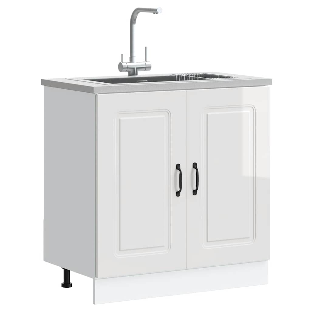 Vask underskap Kalmar høyglans hvit 80x46x81,5cm konstruert tre