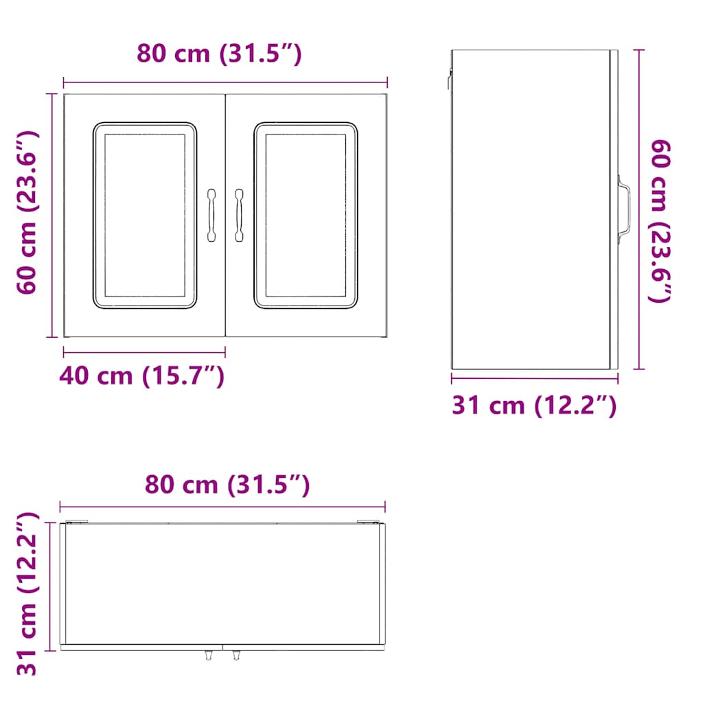 Kjøkken veggskap Kalmar betonggrå konstruert tre