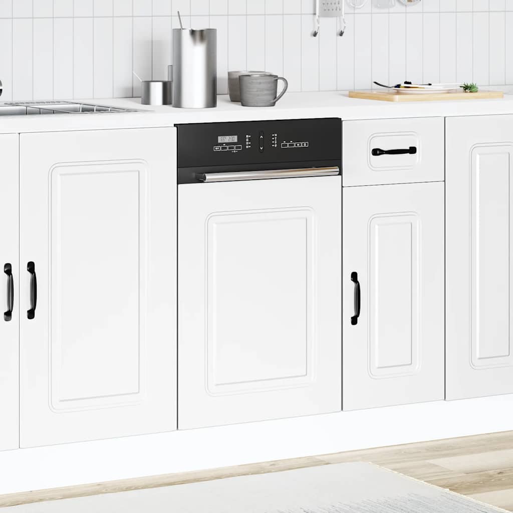 Oppvaskmaskin panel Kalmar hvit 45x1,5x57 cm konstruert tre
