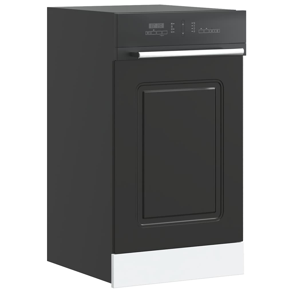 Oppvaskmaskin panel Kalmar svart 45x1,5x57 cm konstruert tre