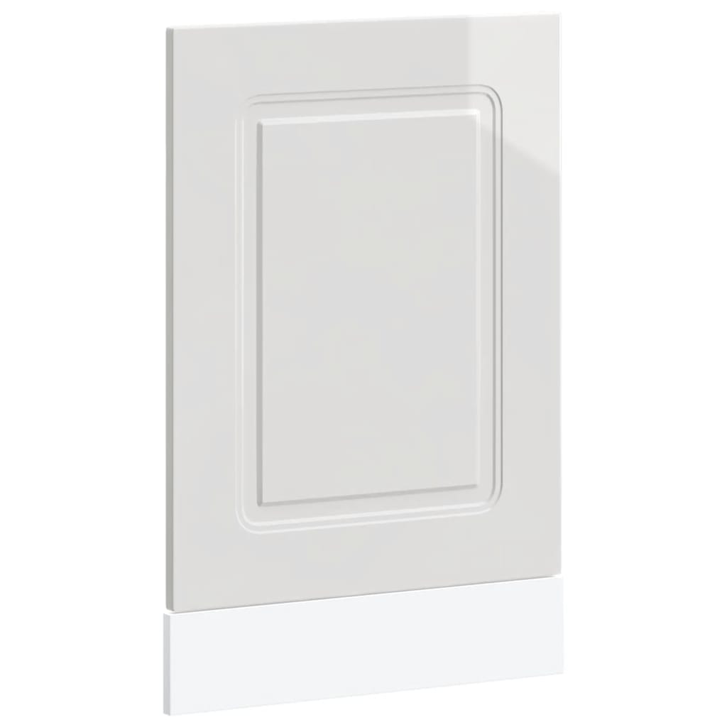 Oppvaskmaskin panel høyglans hvit 45x1,5x57 cm konstruert tre