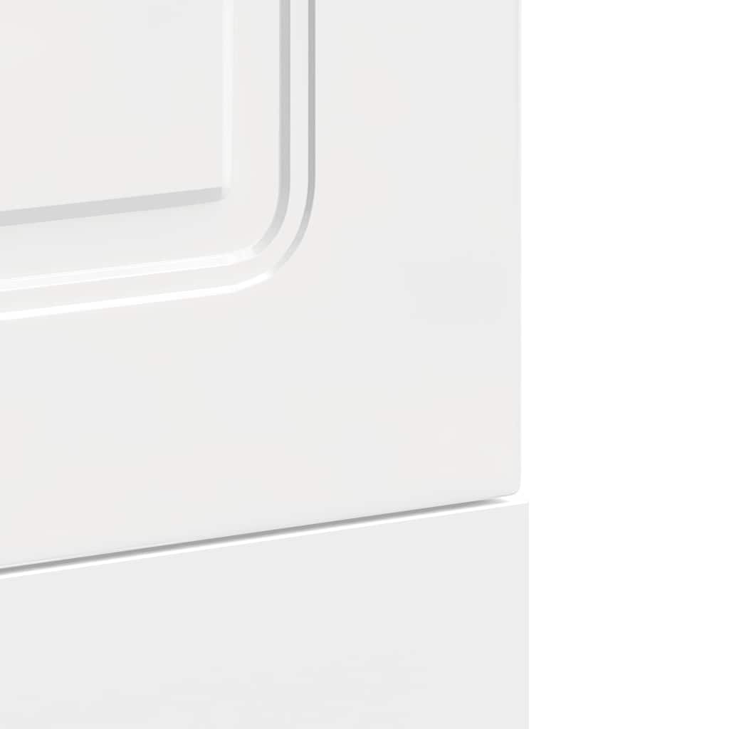 Oppvaskmaskin panel høyglans hvit 45x1,5x57 cm konstruert tre