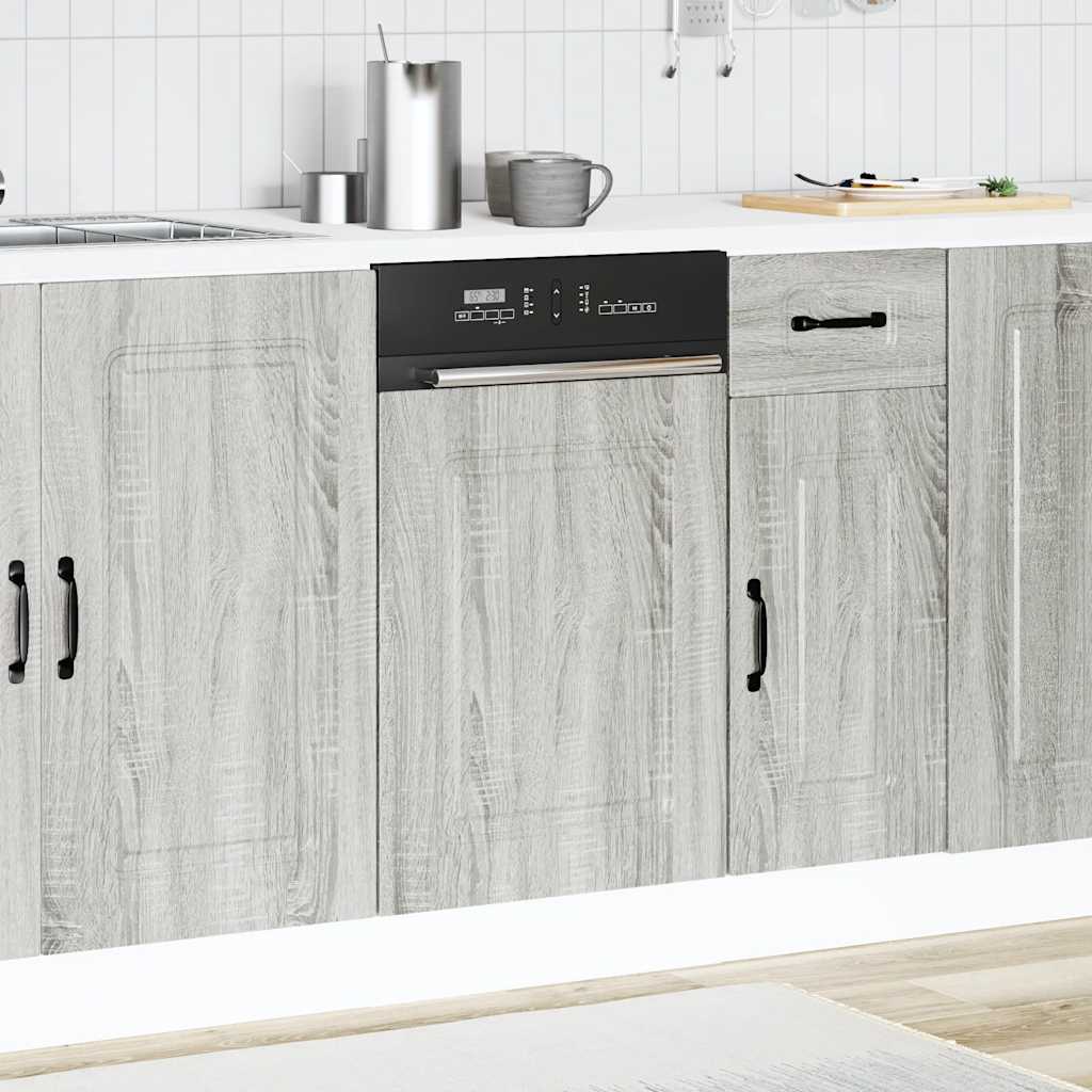 Oppvaskmaskin panel grå sonoma 45x1,5x57 cm konstruert tre