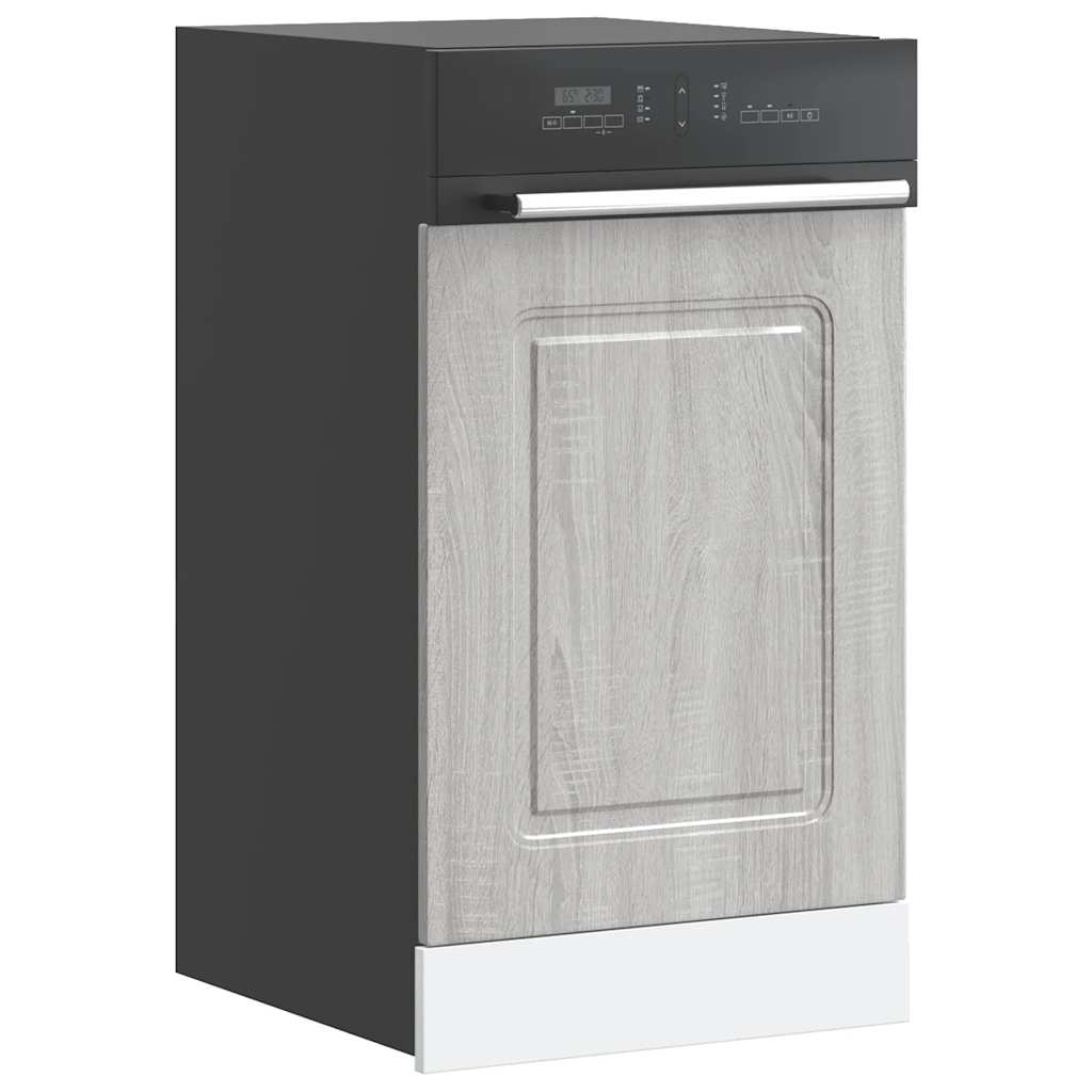 Oppvaskmaskin panel grå sonoma 45x1,5x57 cm konstruert tre