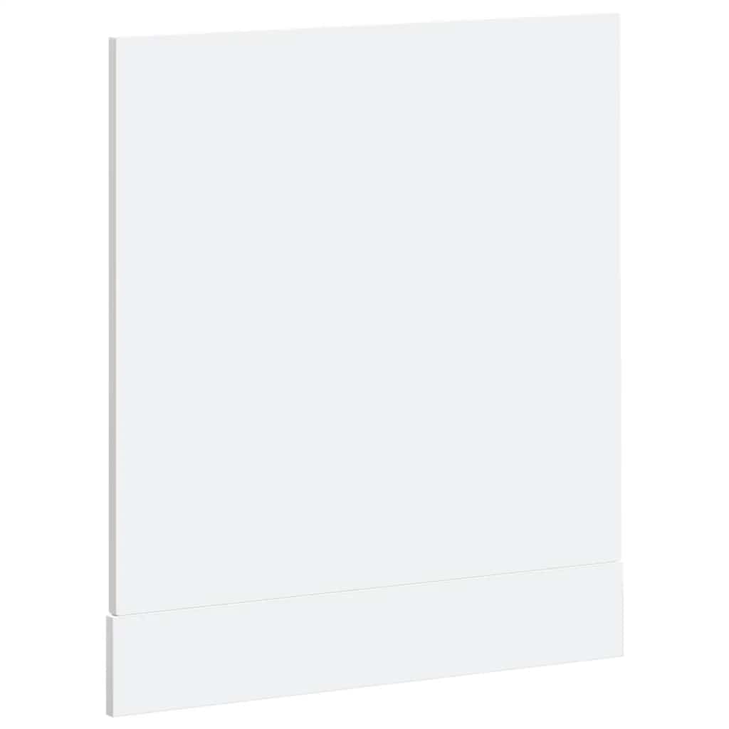 Oppvaskmaskin panel høyglans hvit 60x1,5x57 cm konstruert tre