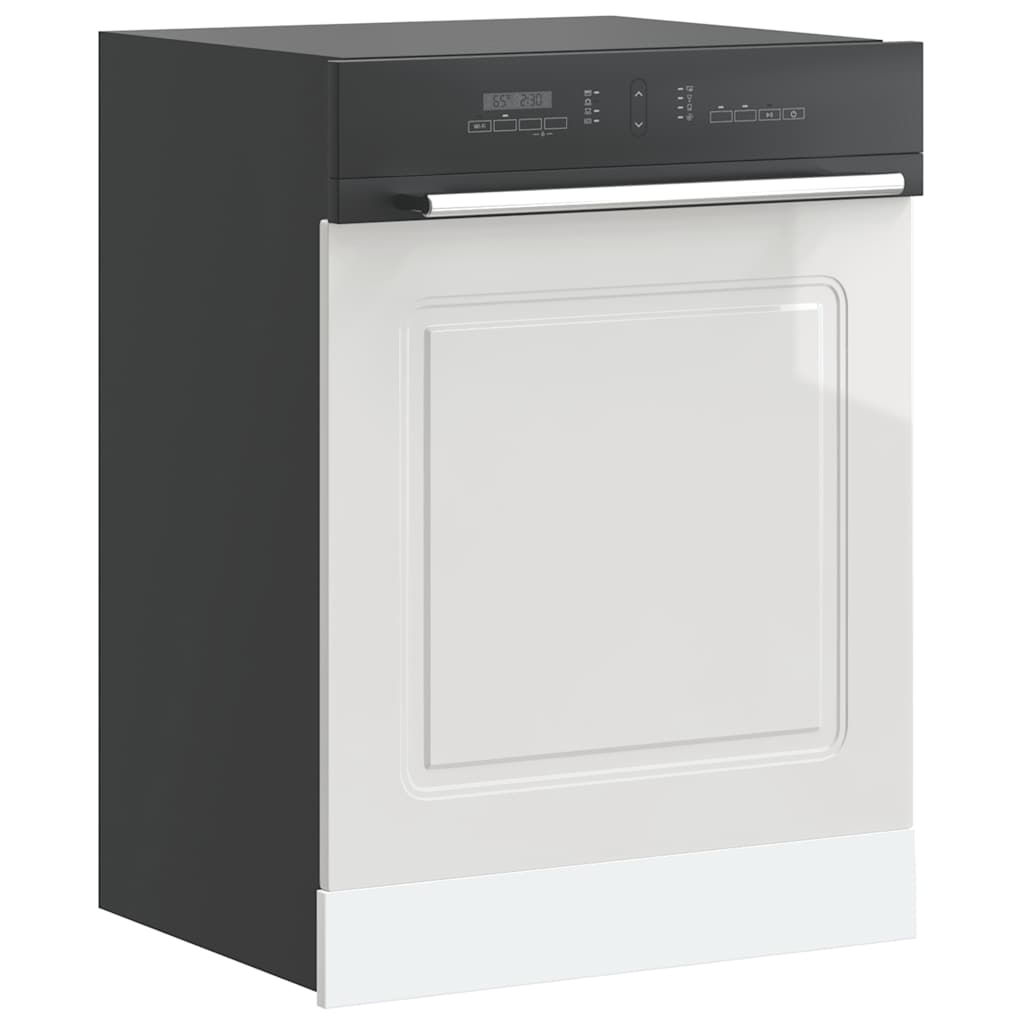 Oppvaskmaskin panel høyglans hvit 60x1,5x57 cm konstruert tre