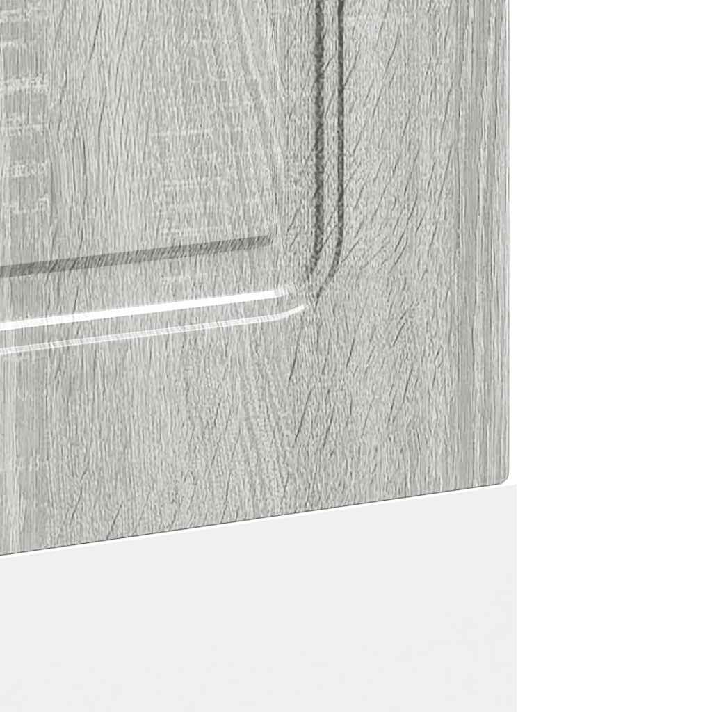 Oppvaskmaskin panel grå sonoma 60x1,5x57 cm konstruert tre