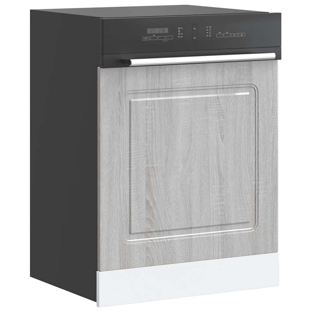 Oppvaskmaskin panel grå sonoma 60x1,5x57 cm konstruert tre