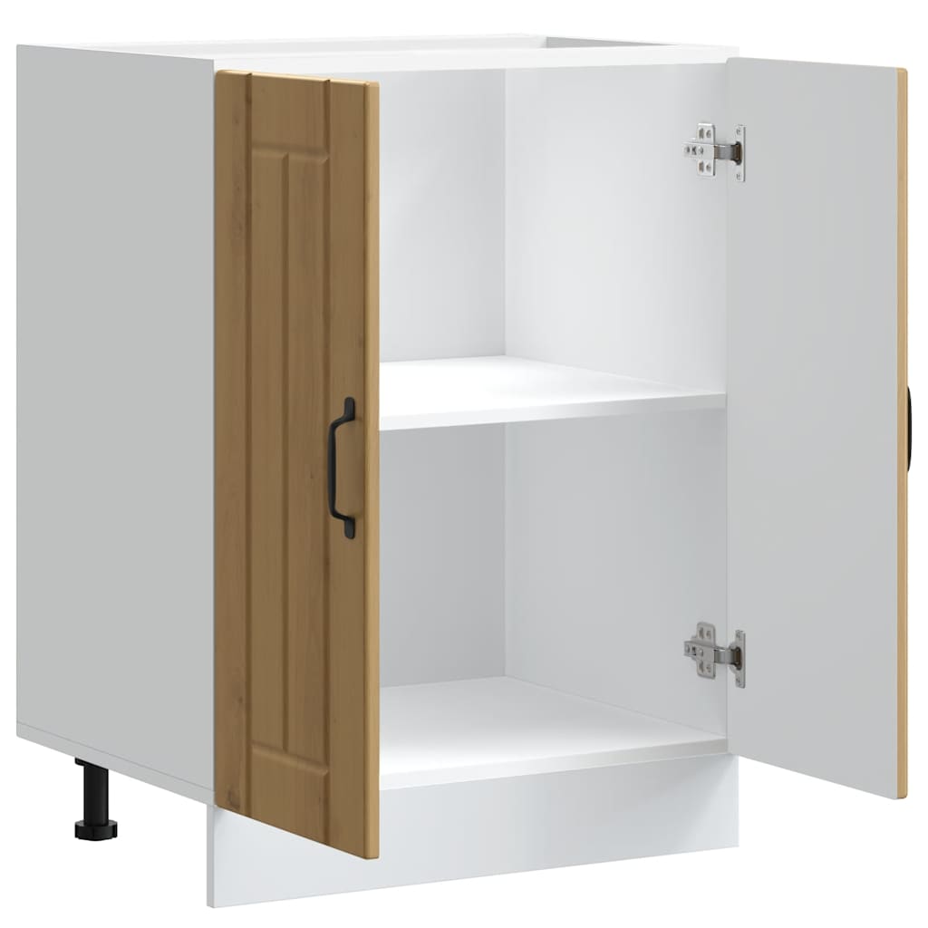 Vask underskap Lucca artisan eik konstruert tre