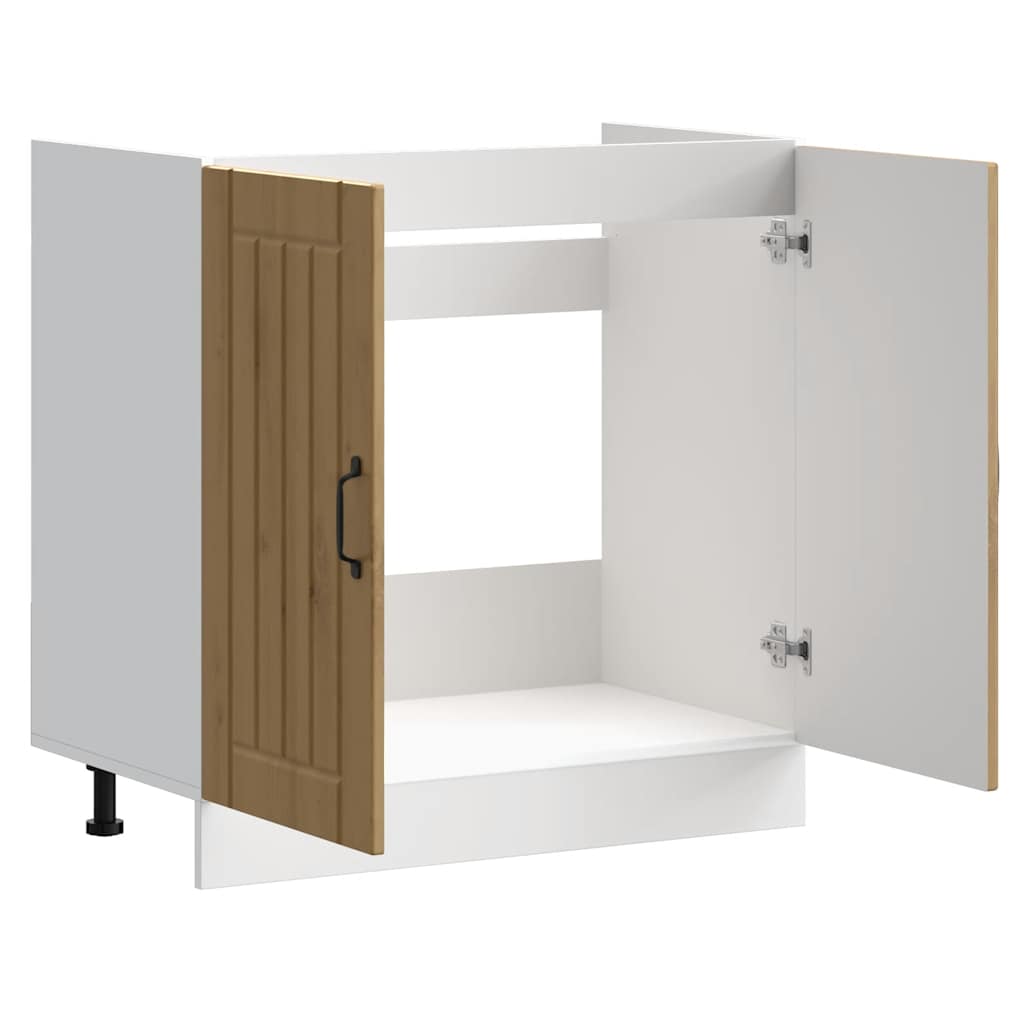 Vask underskap Lucca artisan eik konstruert tre