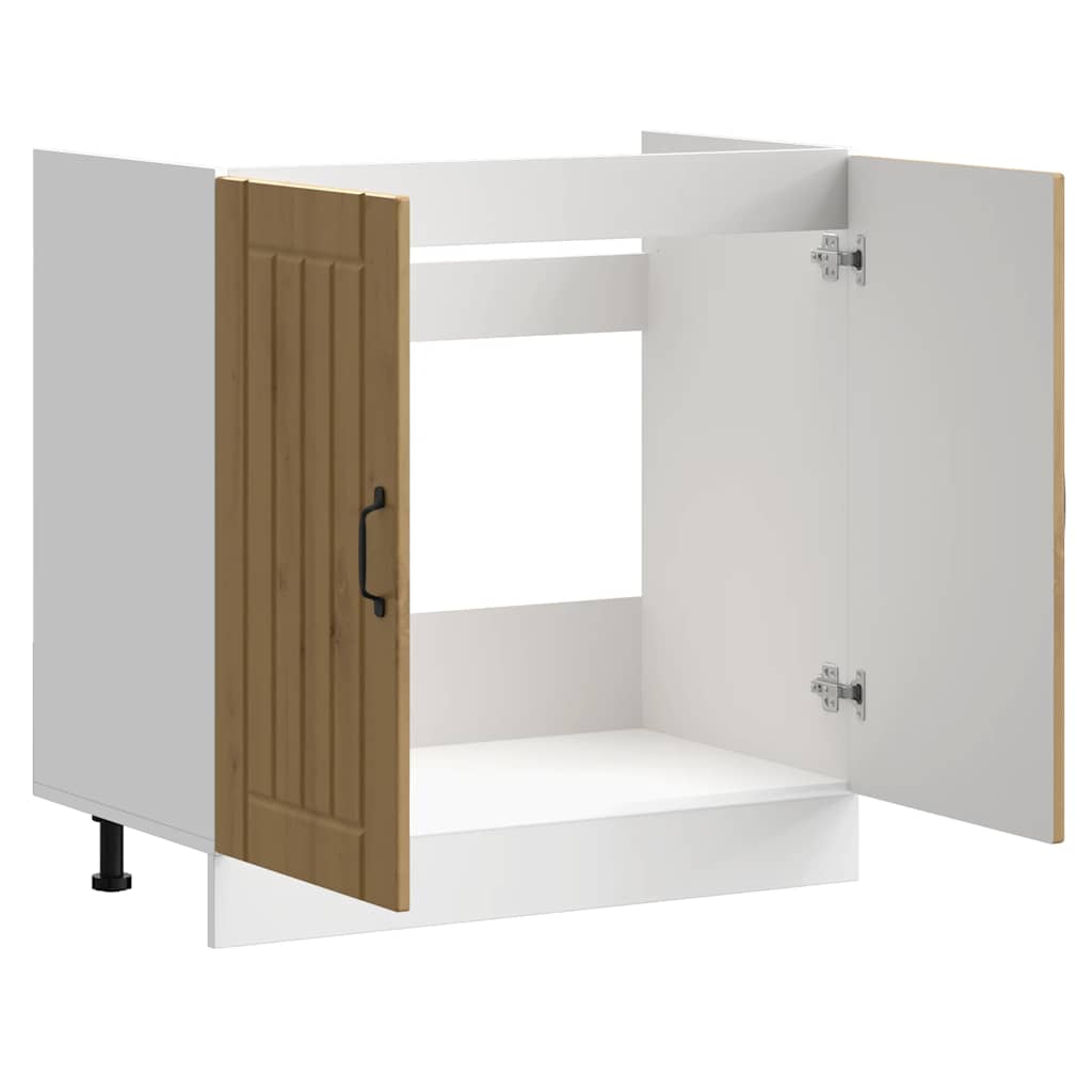 Vask underskap Lucca artisan eik konstruert tre