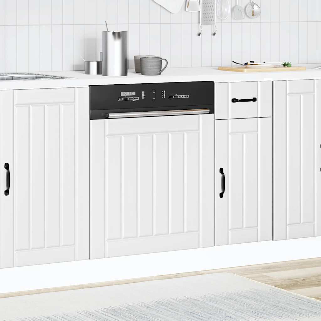 Oppvaskmaskin panel Lucca hvit konstruert tre