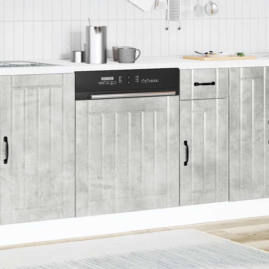 Oppvaskmaskin Lucca betonggrå konstruert tre