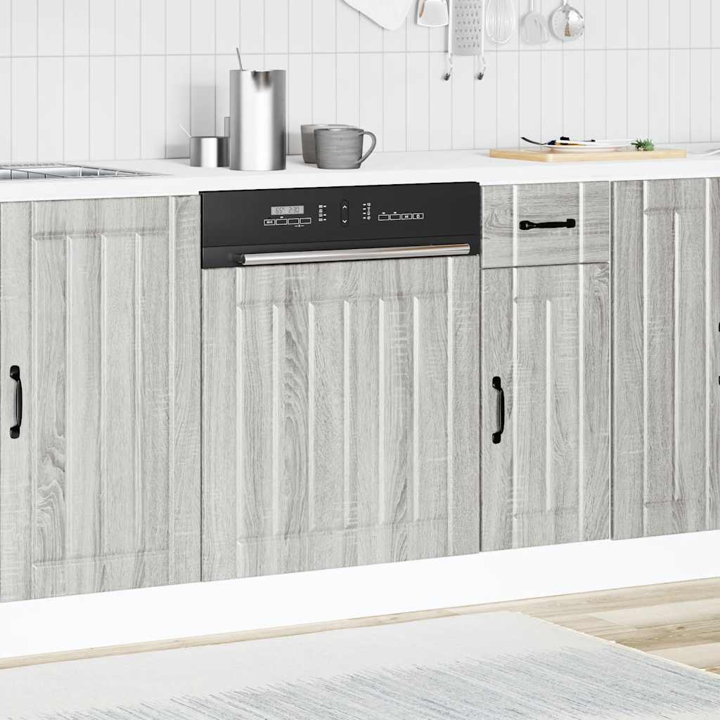 Oppvaskmaskin Lucca grå sonoma eik konstruert tre
