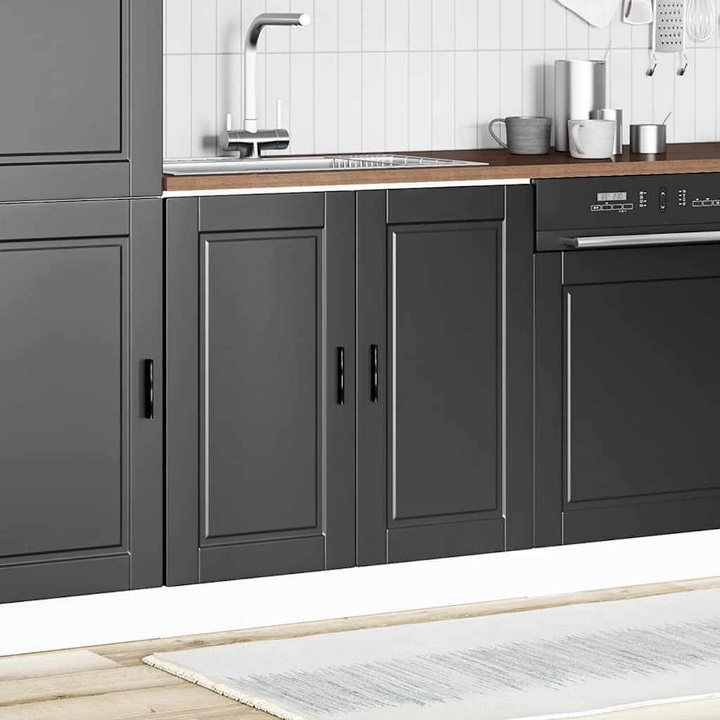 Vask underskap Porto svart 80x46x81,5 cm konstruert tre