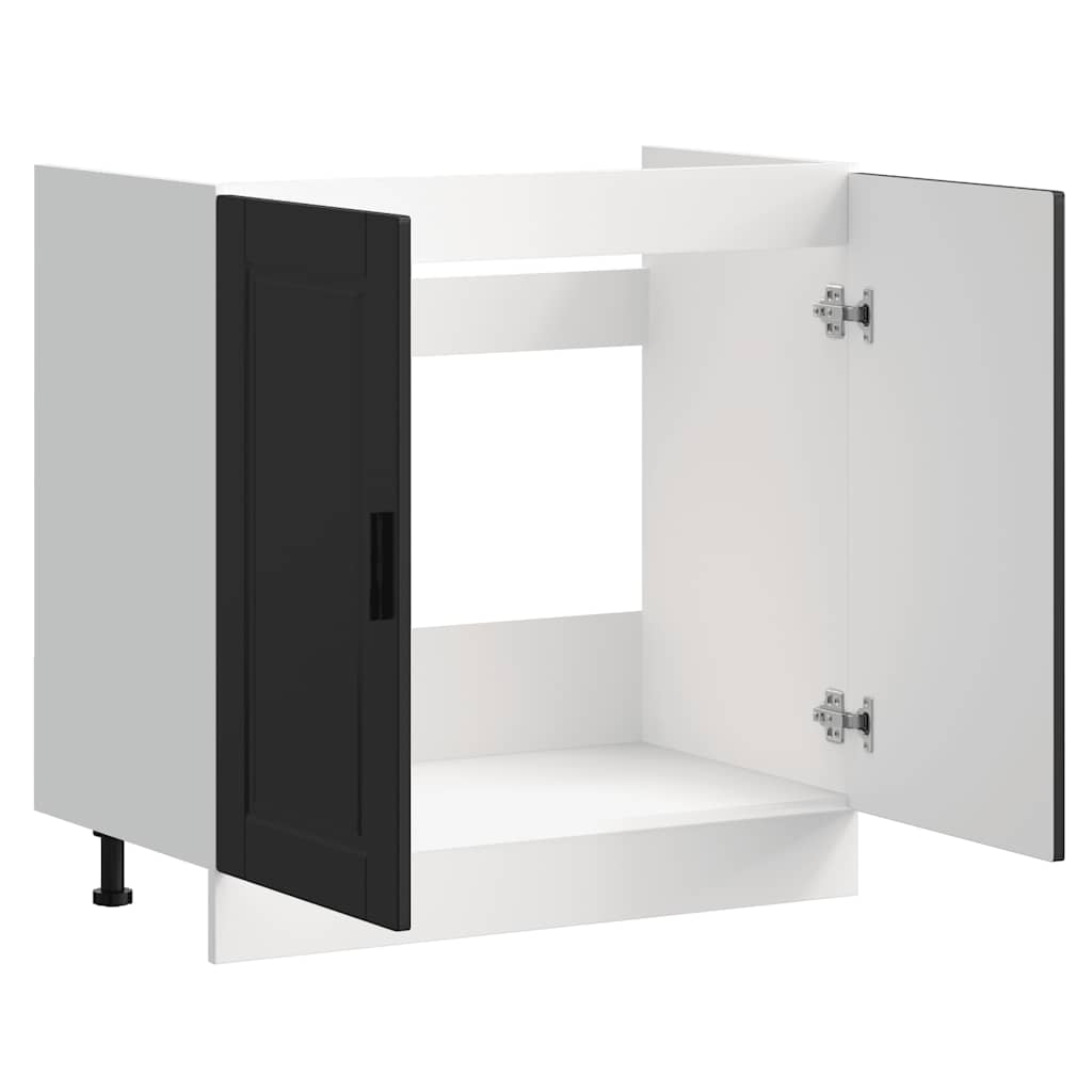 Vask underskap Porto svart 80x46x81,5 cm konstruert tre