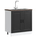 Vask underskap Porto svart 80x46x81,5 cm konstruert tre