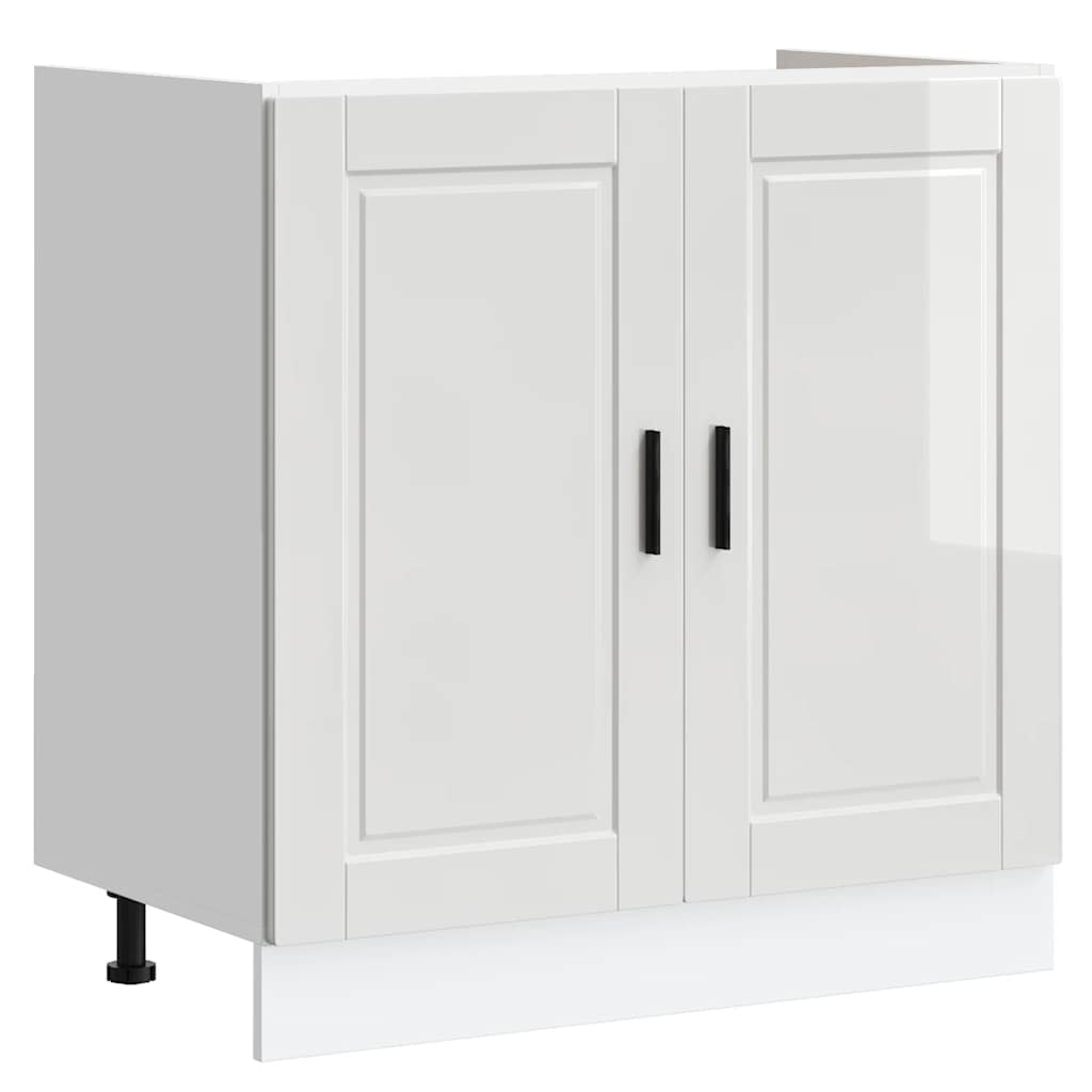 Vask underskap Porto høyglans hvit 80x46x81,5 cm konstruert tre
