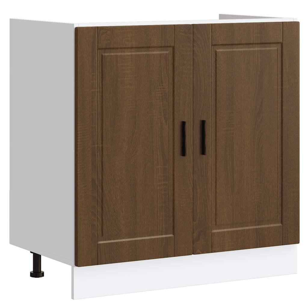 Vask underskap Porto brun eik 80x46x81,5 cm konstruert tre vidaXL
